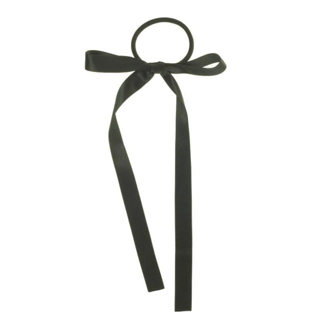 Przejdź do produktu Gumka satynowa długa kokardka Siena czarna