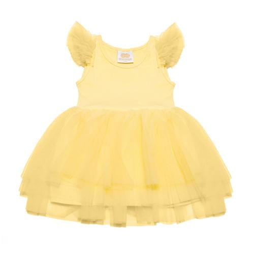 Sukienka tiulowa Angel banan żółta Manufaktura Falbanek