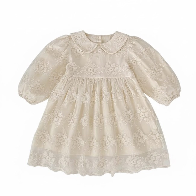 Przejdź do produktu Sukienka dla dziewczynki koronkowa ecru 