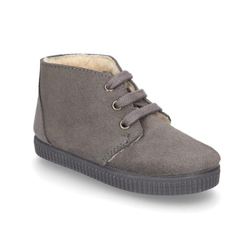 BOTKI ZAMSZOWE SNEAKERS SZARE