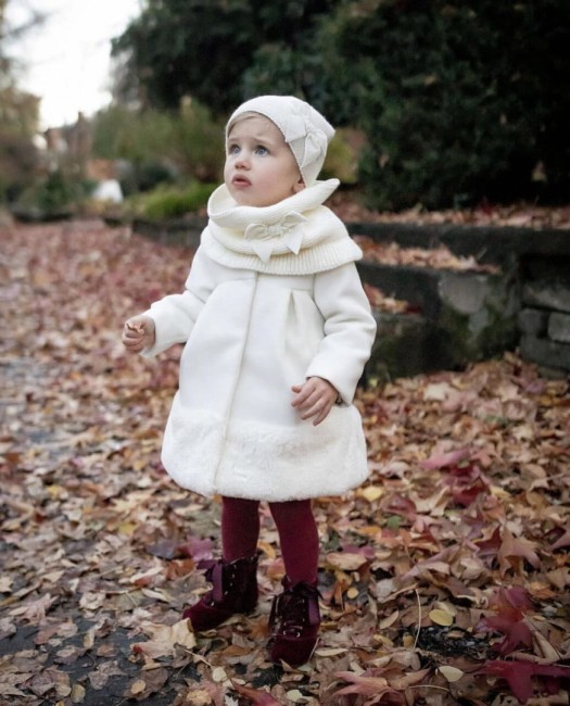 Przejdź do produktu Czapka dziecięca wiosenna Condor kokarda velvet ecru *303