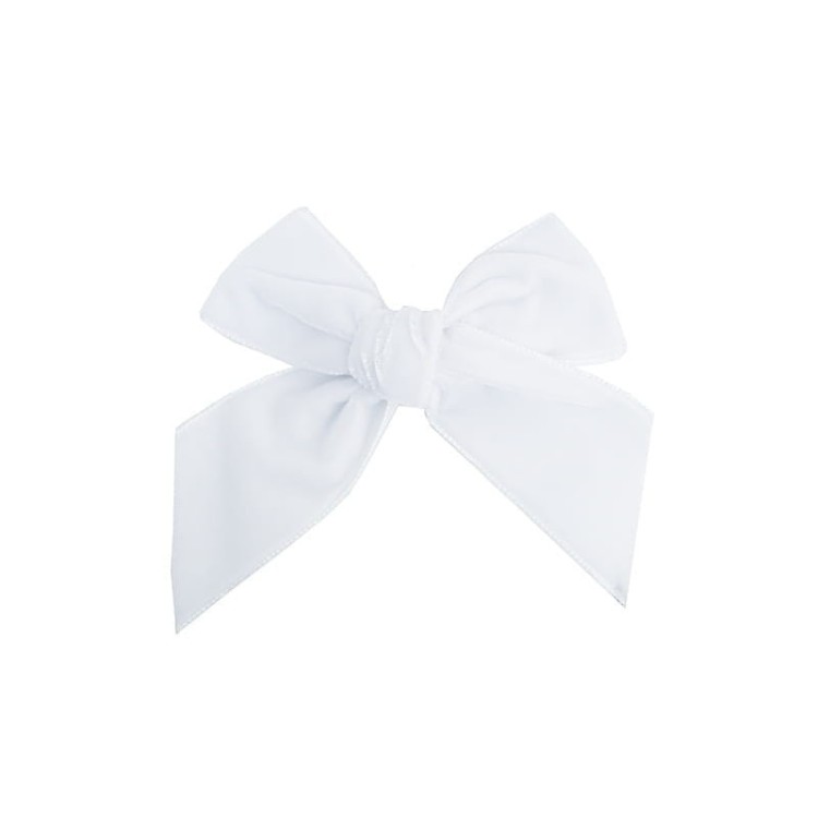 KOKARDA DO WŁOSÓW VELVET BIAŁA SPINKA 200