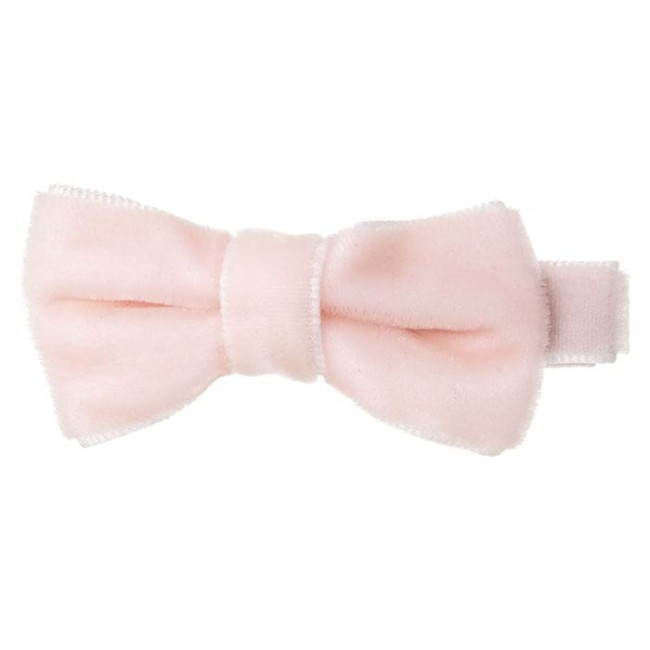 Przejdź do produktu Spinka kokardka dla dziewczynki velvet mini różowa