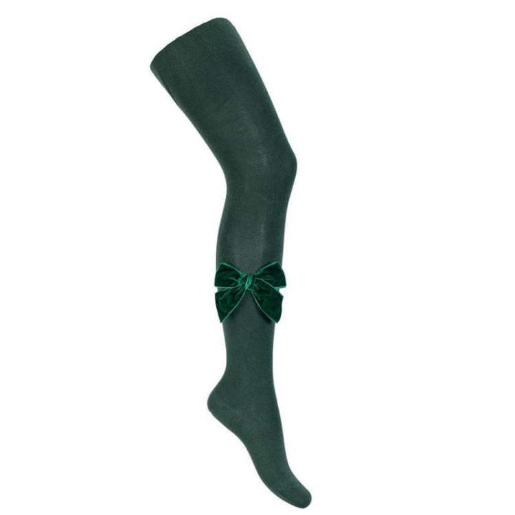 Rajstopy velvet kokarda bottle green Condor *795