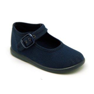 BUTY BALETKI NAVY BLUE COTTON CANVAS