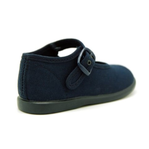 BUTY BALETKI NAVY BLUE COTTON CANVAS