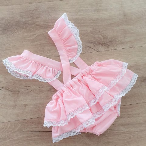 Rampers dla dziewczynki różowy candy pink bloomers