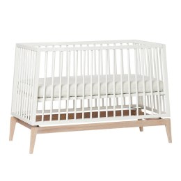 LEANDER - łóżeczko dziecięce LUNA™ 0-3 lata, białe/dębowe + zestaw do przebudowy