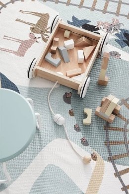 Kid's Concept - Wózek z drewnianymi klockami