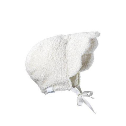 Elodie Details - Czapka Baby Bonnet - White Bouclé - 3-6 m-cy