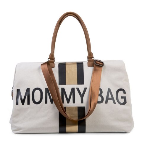 Childhome Torba Mommy Bag Paski Czarno-Złote