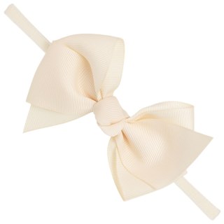 Opaska kokarda large hair bow ecru