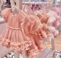 Sukienka tiulowa baletowy róż dziecięca FRILLY DRESS DOLLY BY LE PETIT TOM