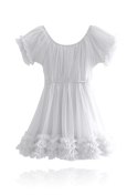 Sukienka tiulowa biała dziecięca FRILLY DRESS DOLLY BY LE PETIT TOM