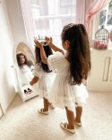 Sukienka tiulowa biała dziecięca FRILLY DRESS DOLLY BY LE PETIT TOM