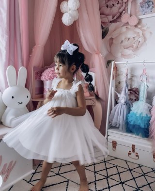 Sukienka tiulowa biała dziecięca WAY TUTU DRESS DOLLY BY LE PETIT TOM