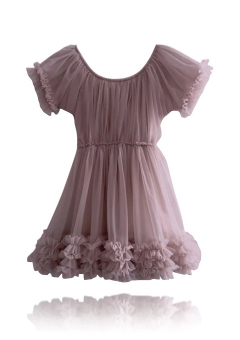 Sukienka tiulowa brudny róż dziecięca FRILLY DRESS DOLLY BY LE PETIT TOM