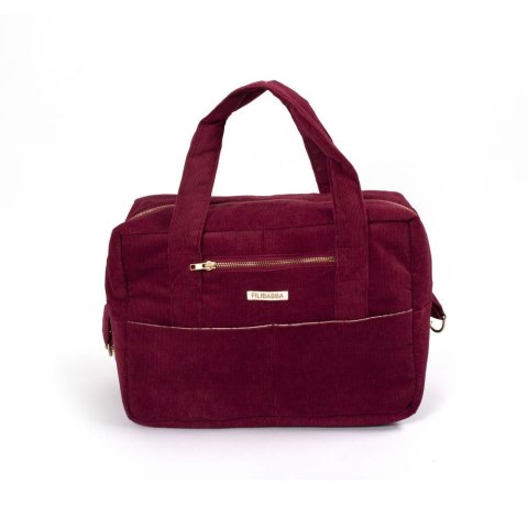 Filibabba Torba Nursing bag Sztruks Deeply Red