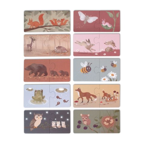 Filibabba Puzzle Mama i dziecko Nordic animals