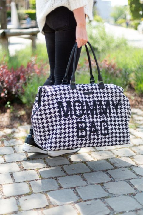 Childhome Torba Mommy Bag Czarno-Biała Pepitka