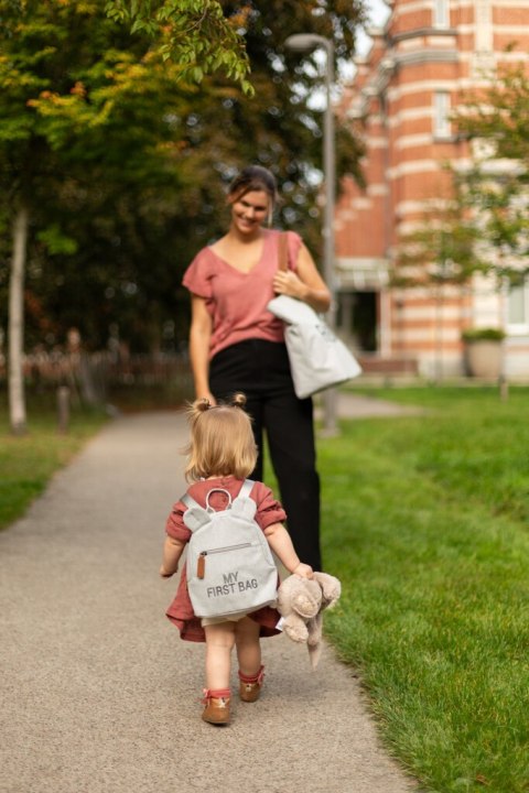 Childhome Plecak dziecięcy My First bag Kanwas Szary