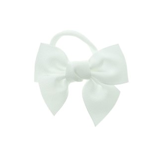 Gumka kokarda Siena biała hairbow 8cm