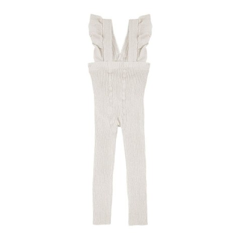 Legginsy na szelkach falbanki cream wings Condor *202