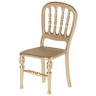 MAILEG Metalowe krzesło dla myszek 8,5cm - GOLD