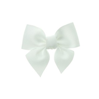 Spinka kokarda Siena biała hairbow 8cm