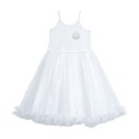 Sukienka Princessa Manufaktura Falbanek biała