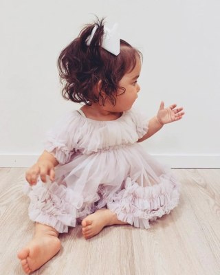 Sukienka tiulowa lawendowa dziecięca FRILLY DRESS lavender DOLLY BY LE PETIT TOM