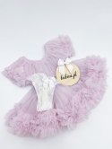 Sukienka tiulowa lawendowa dziecięca FRILLY DRESS lavender DOLLY BY LE PETIT TOM