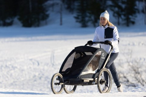 Hamax - Przyczepka rowerowa BREEZE, podwójna - Navy/cream