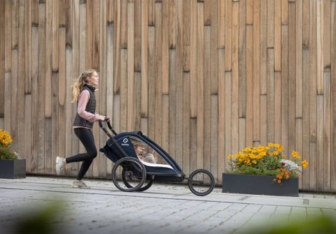 Hamax - Przyczepka rowerowa BREEZE, podwójna - Navy/cream