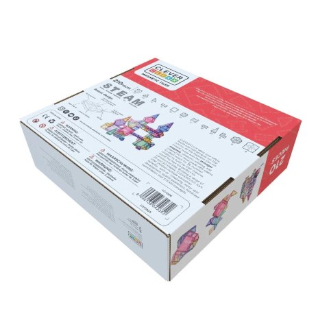 Cleverclixx - Klocki magnetyczne Mega Creative Pack Pastel - 210 el.