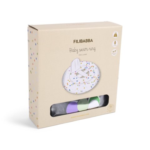 Filibabba Kółko do pływania Alfie Baby Rainbow Confetti