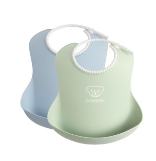 BABYBJORN - 2 śliniaki - Powder Green/ Powder Blue