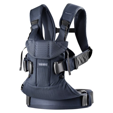 BABYBJORN ONE AIR - nosidełko, Granatowy + śliniaczek do nosidełka ergonomicznego One