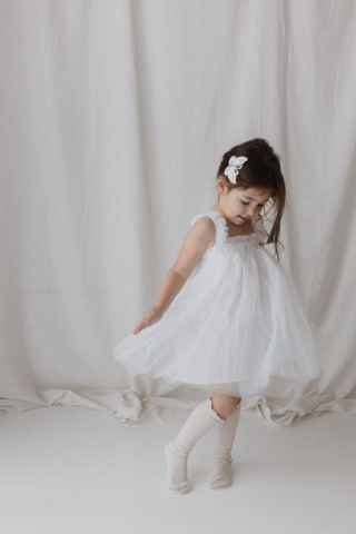 Sukienka tiulowa classic tutu biała dla dziewczynki