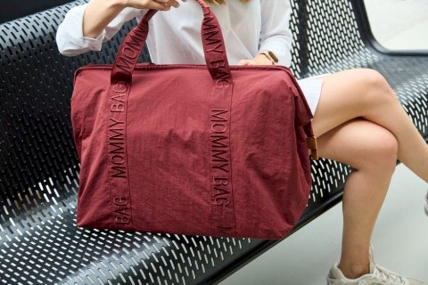 Childhome Torba Mommy Bag Signature Urban Burgundy