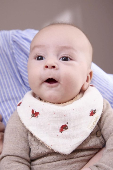 Filibabba Śliniak bandana 2 szt. Lucky + Amber Brown