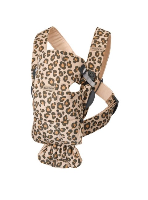 BABYBJORN MINI Cotton - nosidełko, Beż/Leopard