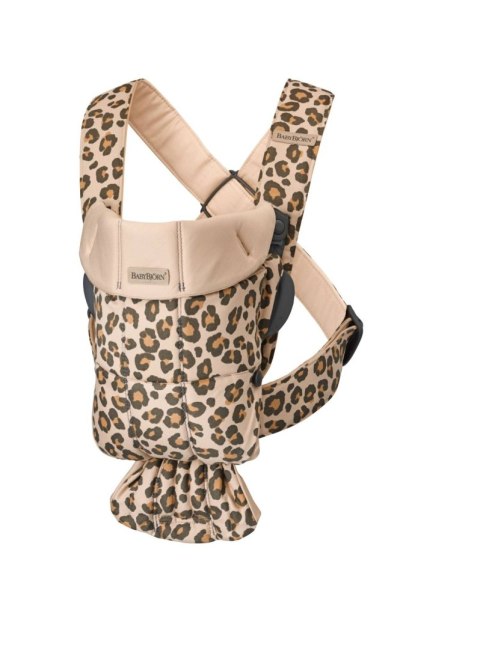 BABYBJORN MINI Cotton - nosidełko, Beż/Leopard