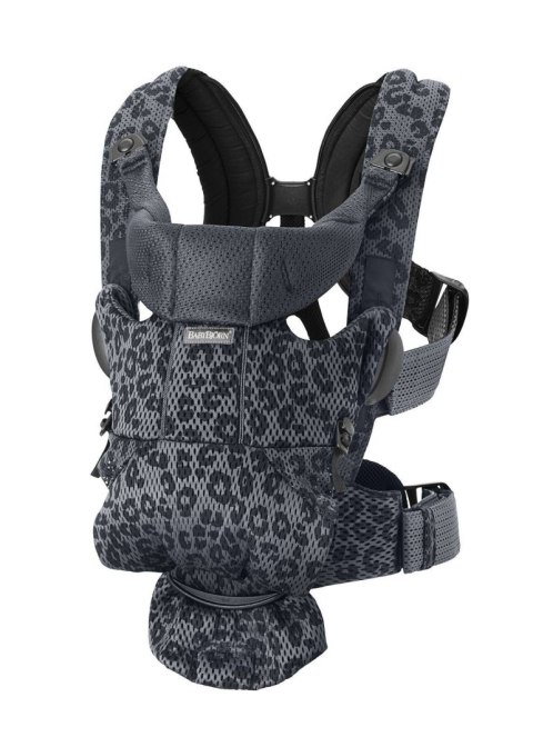 BABYBJORN MOVE 3D Mesh - nosidełko, Antracyt/Leopard