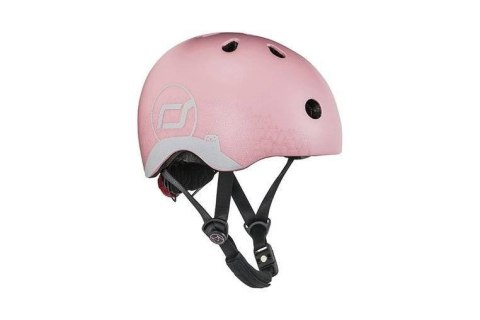 SCOOTANDRIDE - Kask z odblaskami XXS-S dla dzieci 1-5 lat Rose Cat